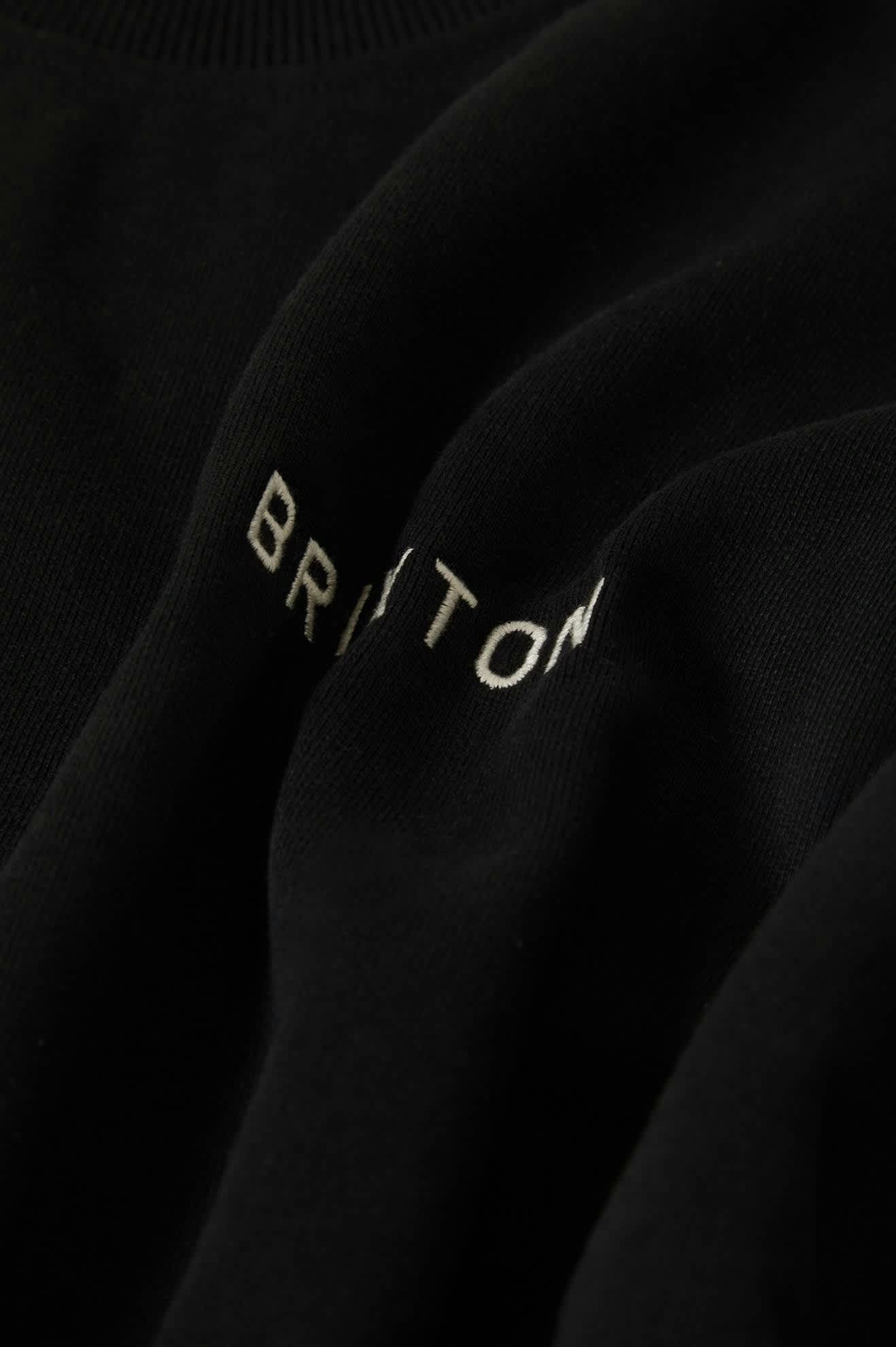 Embroidered Heavyweight Oversized Crew - Black
