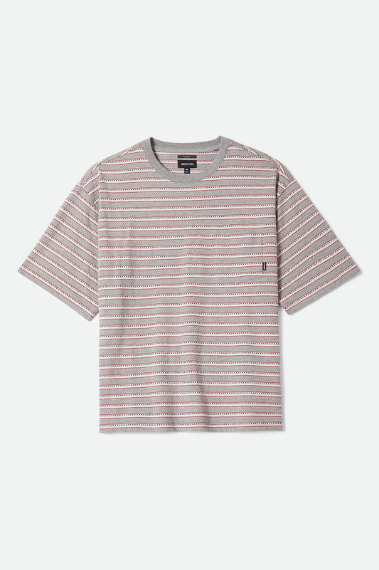 Poolside Pique Box Crop T-Shirt - Heather Grey