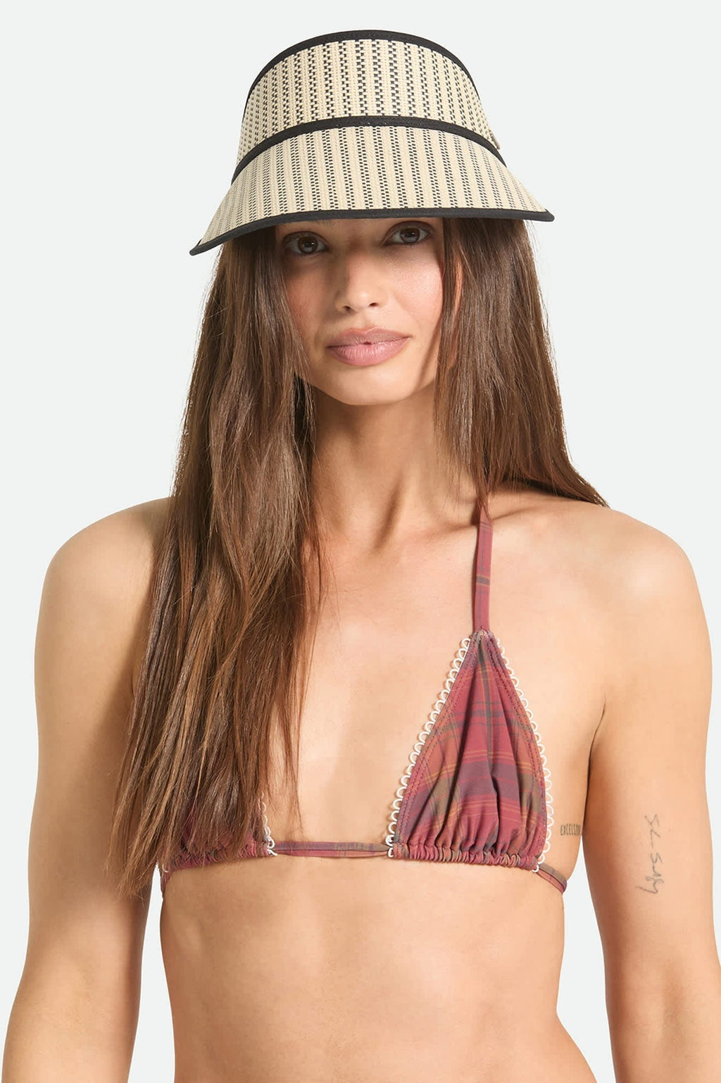 Newport Straw Visor - Black/Natural