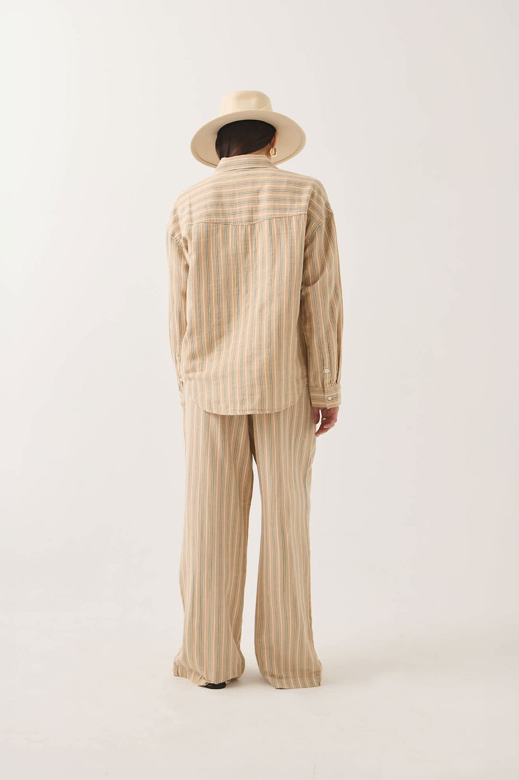 Wayne Women's Shirt - Sand Stripe