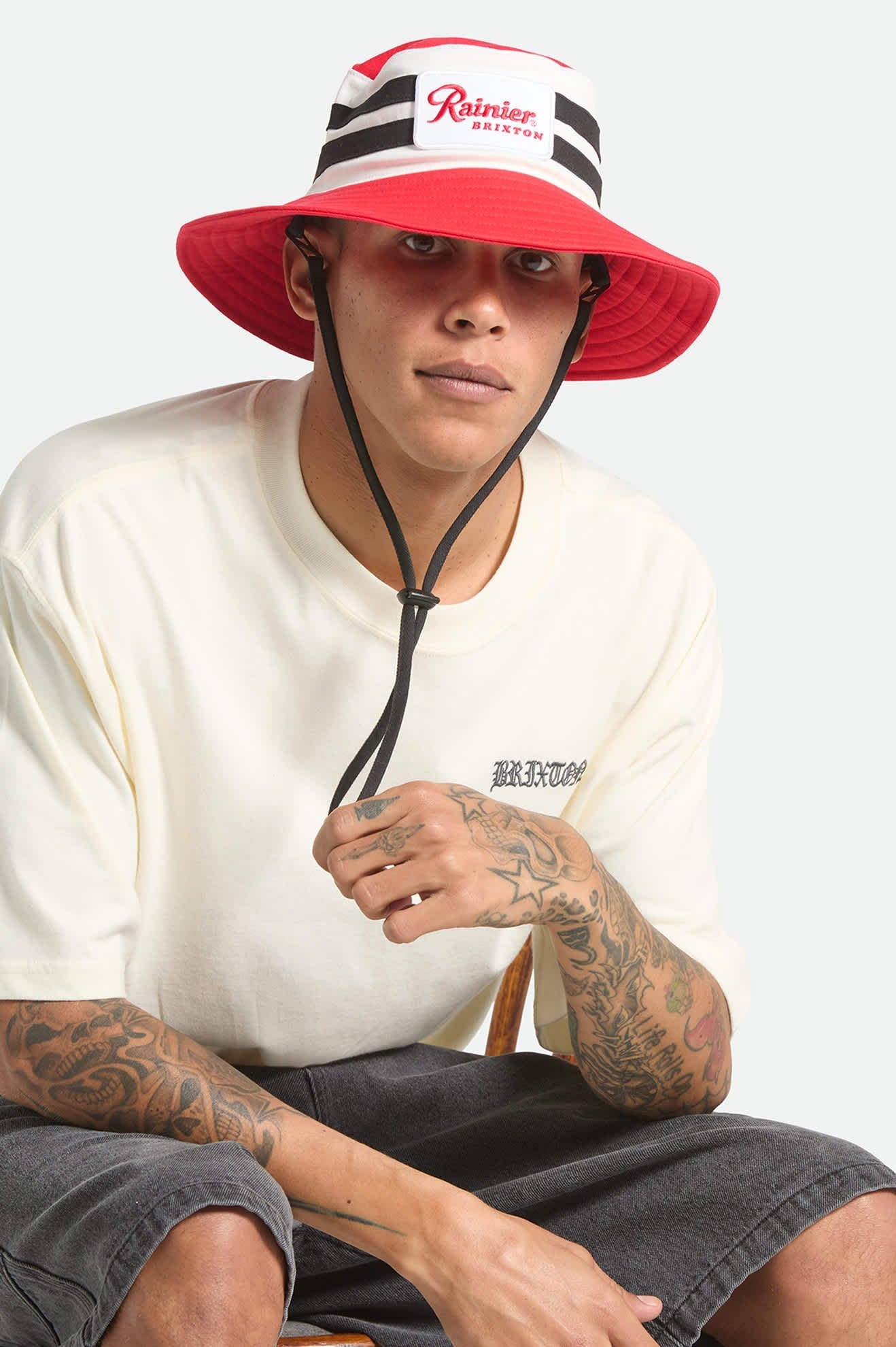 Rainier X Brixton Boonie - Natural/Red