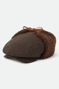 Barrel Earflap Snap Cap - Brown/Brown Tweed