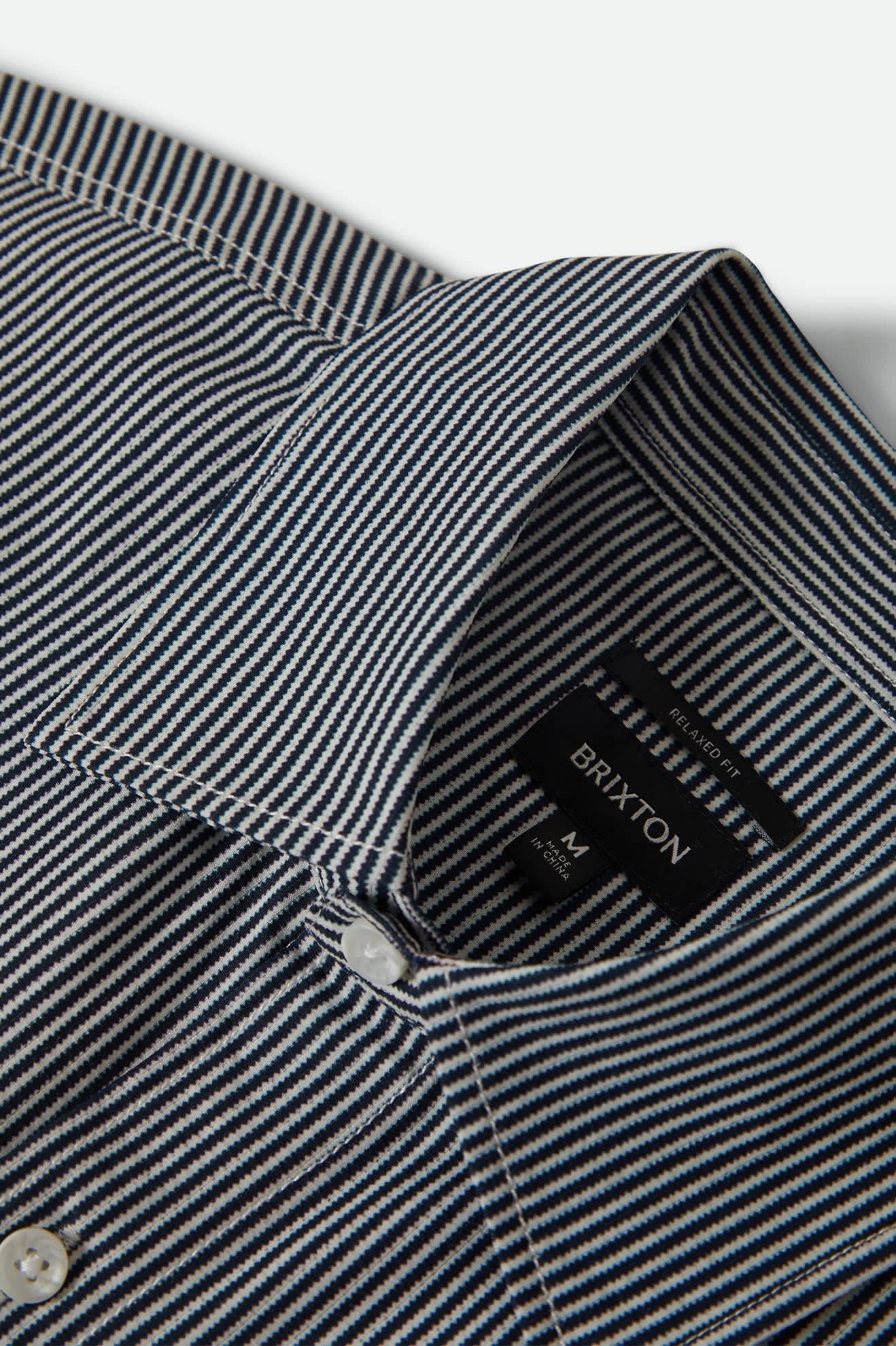 Journey Lightweight Long Sleeve Shirt - Navy/White Stripe