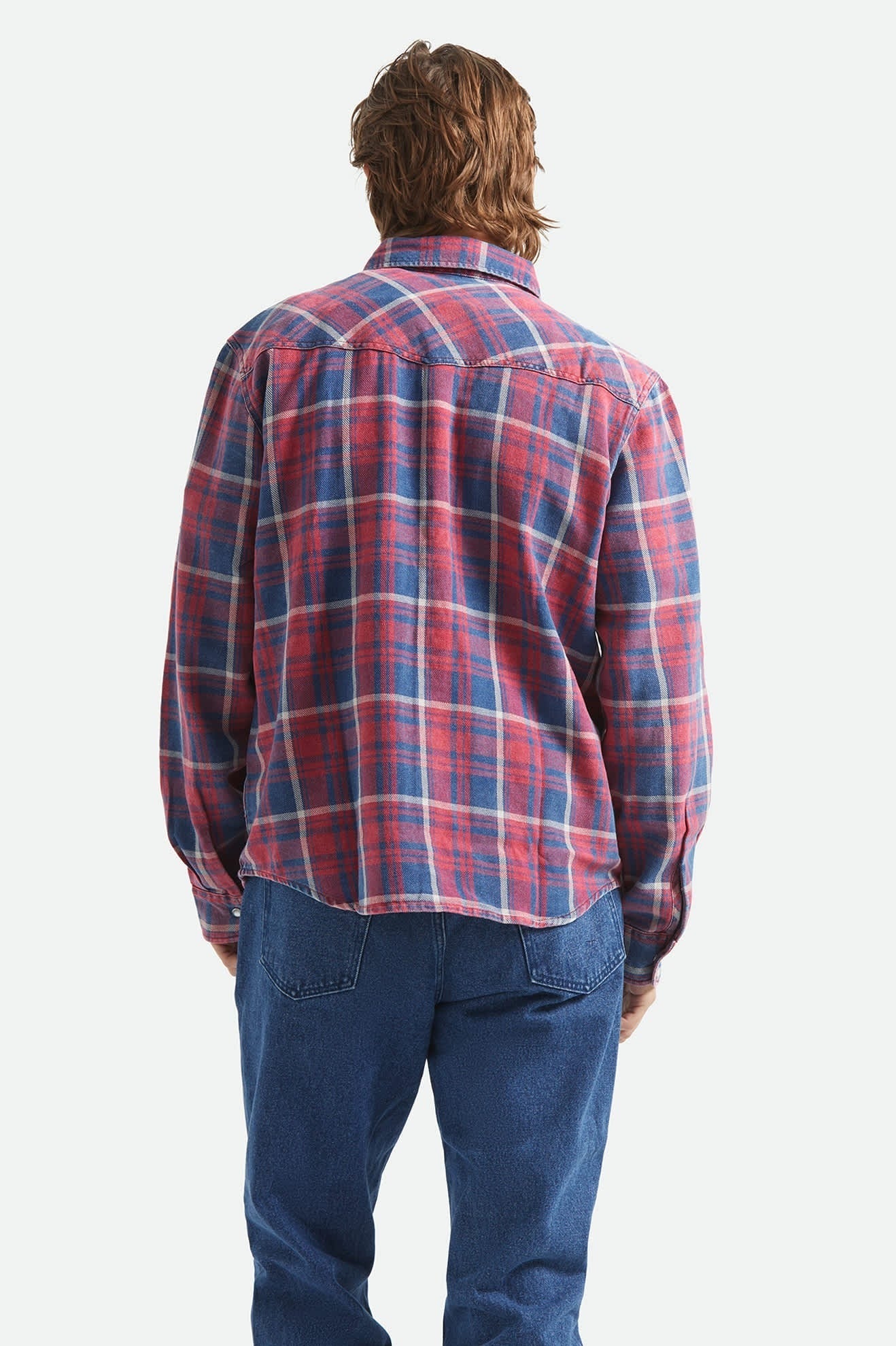 Waylon Lightweight Overshirt - Denim Plaid