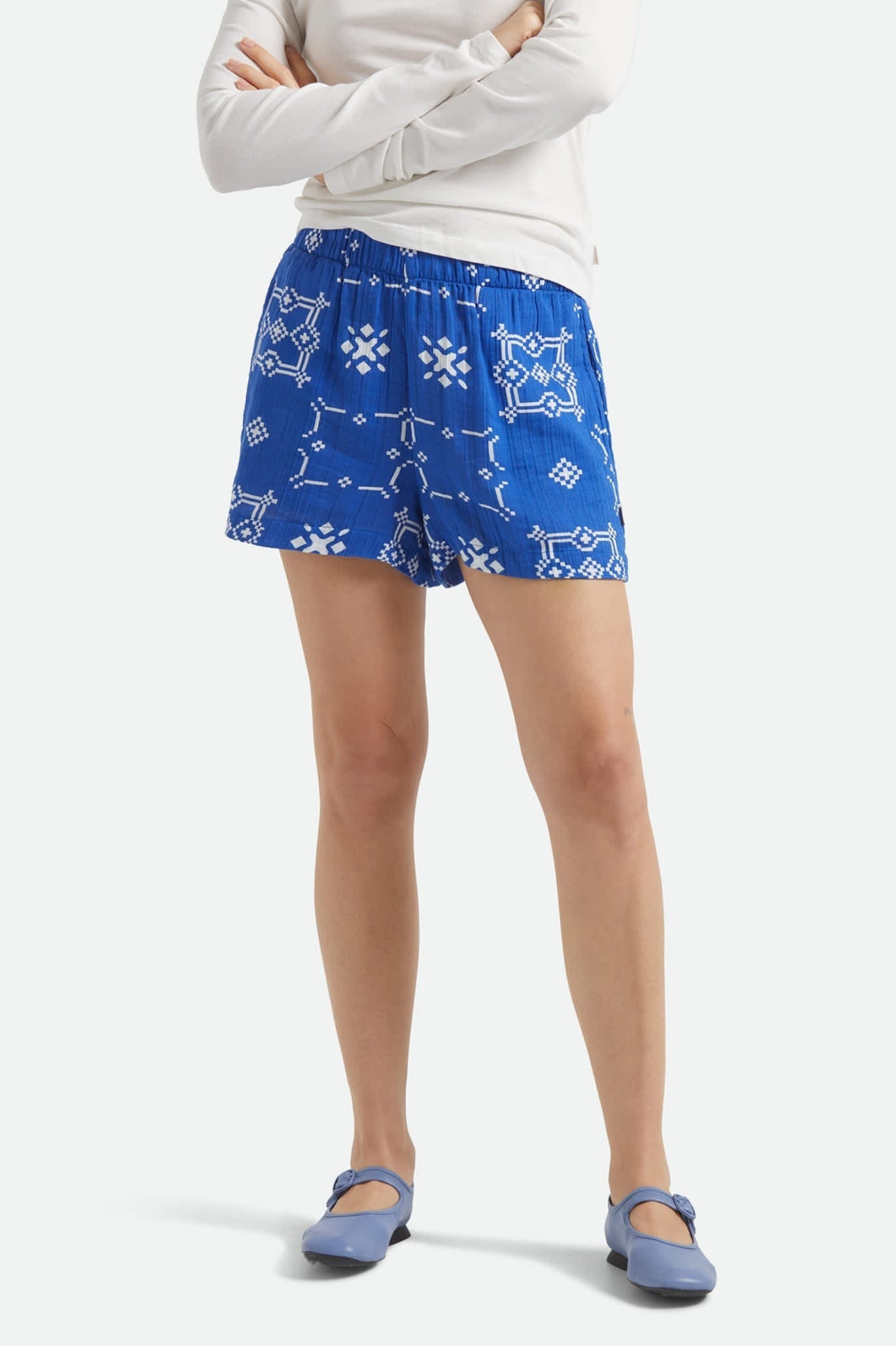 Tile Short - Sunrise Blue Tile Print