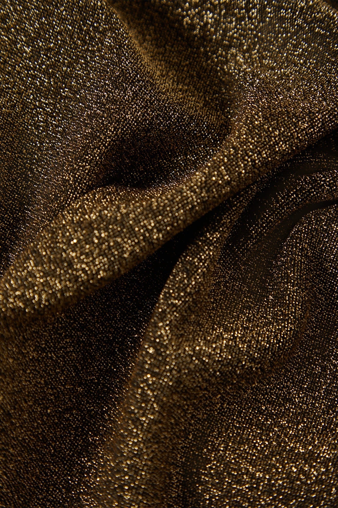 Dolly Slim L/S Knit T-Shirt - Gold Metallic