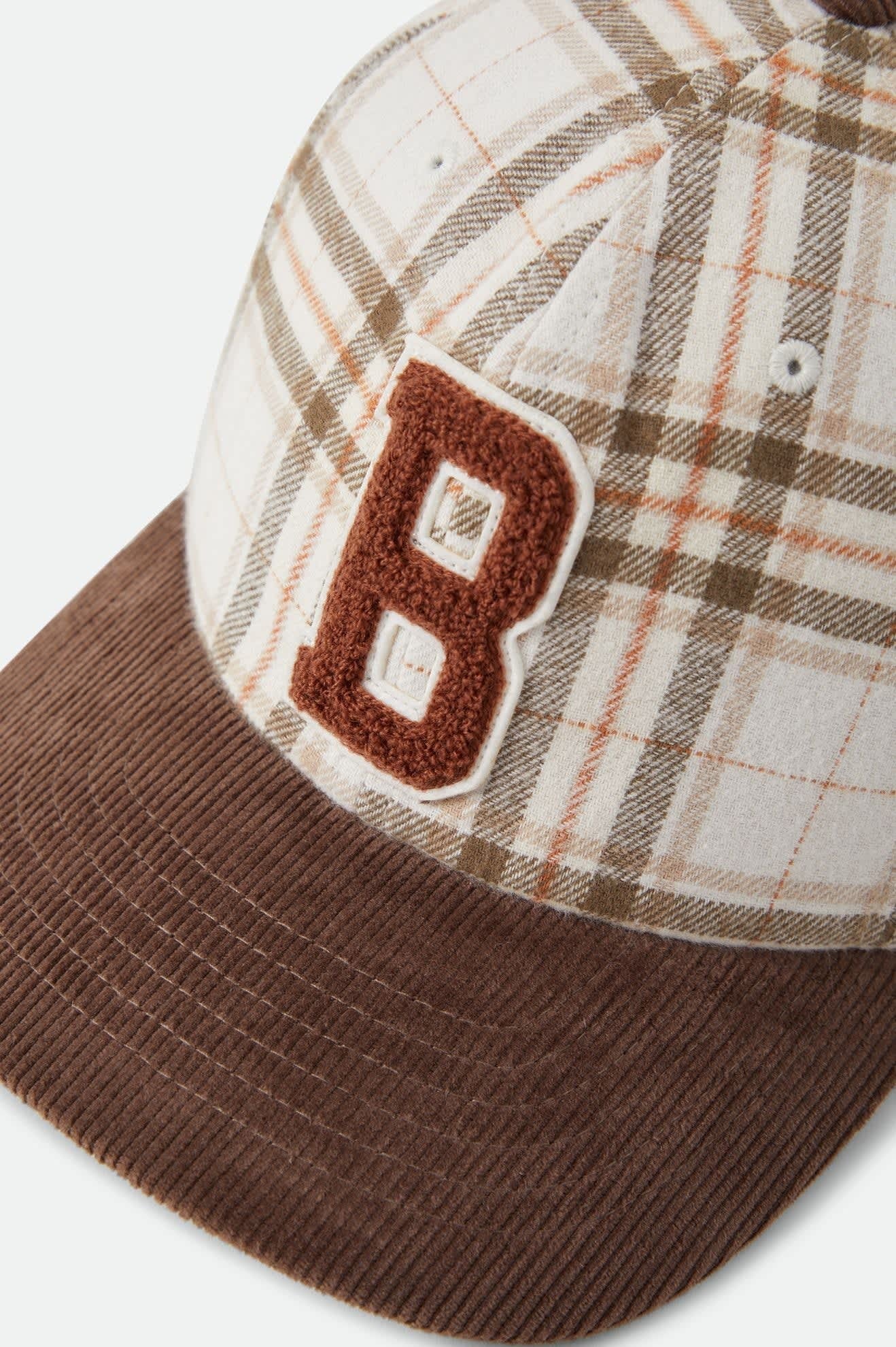 Big B Adjustable Hat - Whitecap Plaid/Brown Corduroy