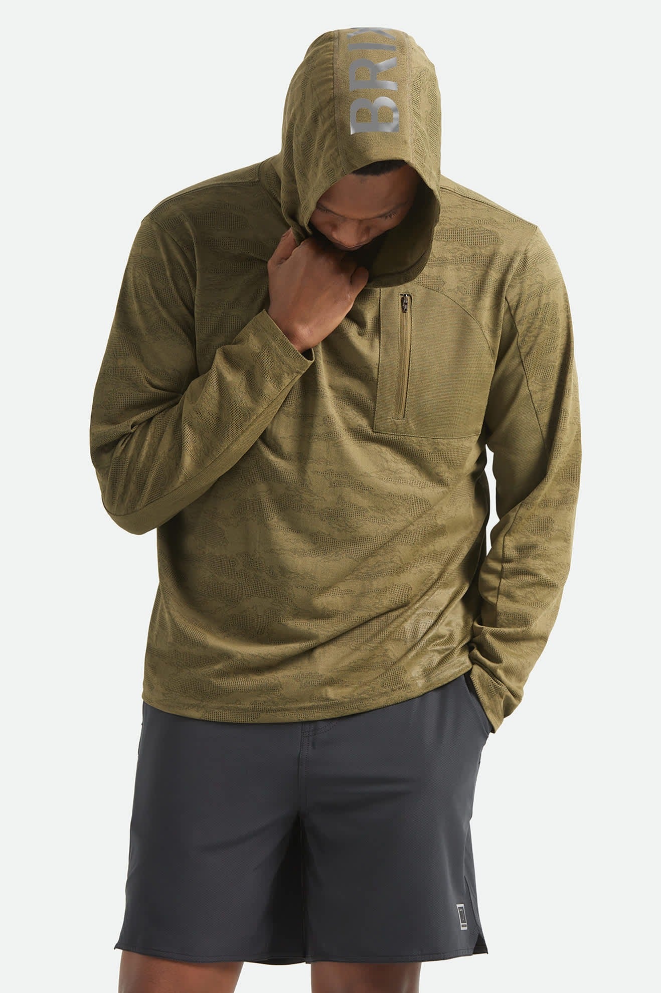 Journey Long Sleeve Sun Hoodie - Olive Tiger Camo