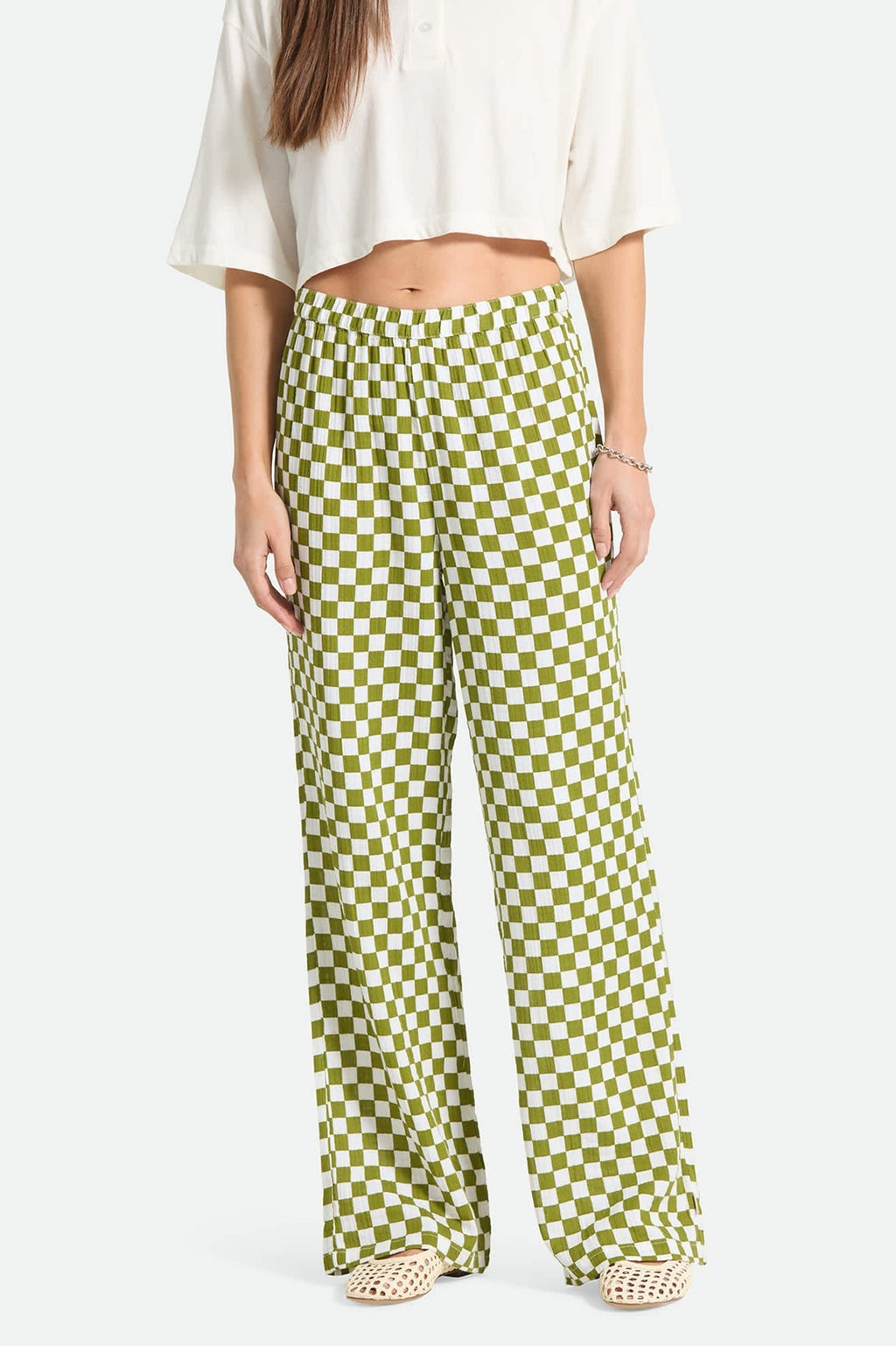 The Lola Lounge Pant - Sublime Green Checkerboard