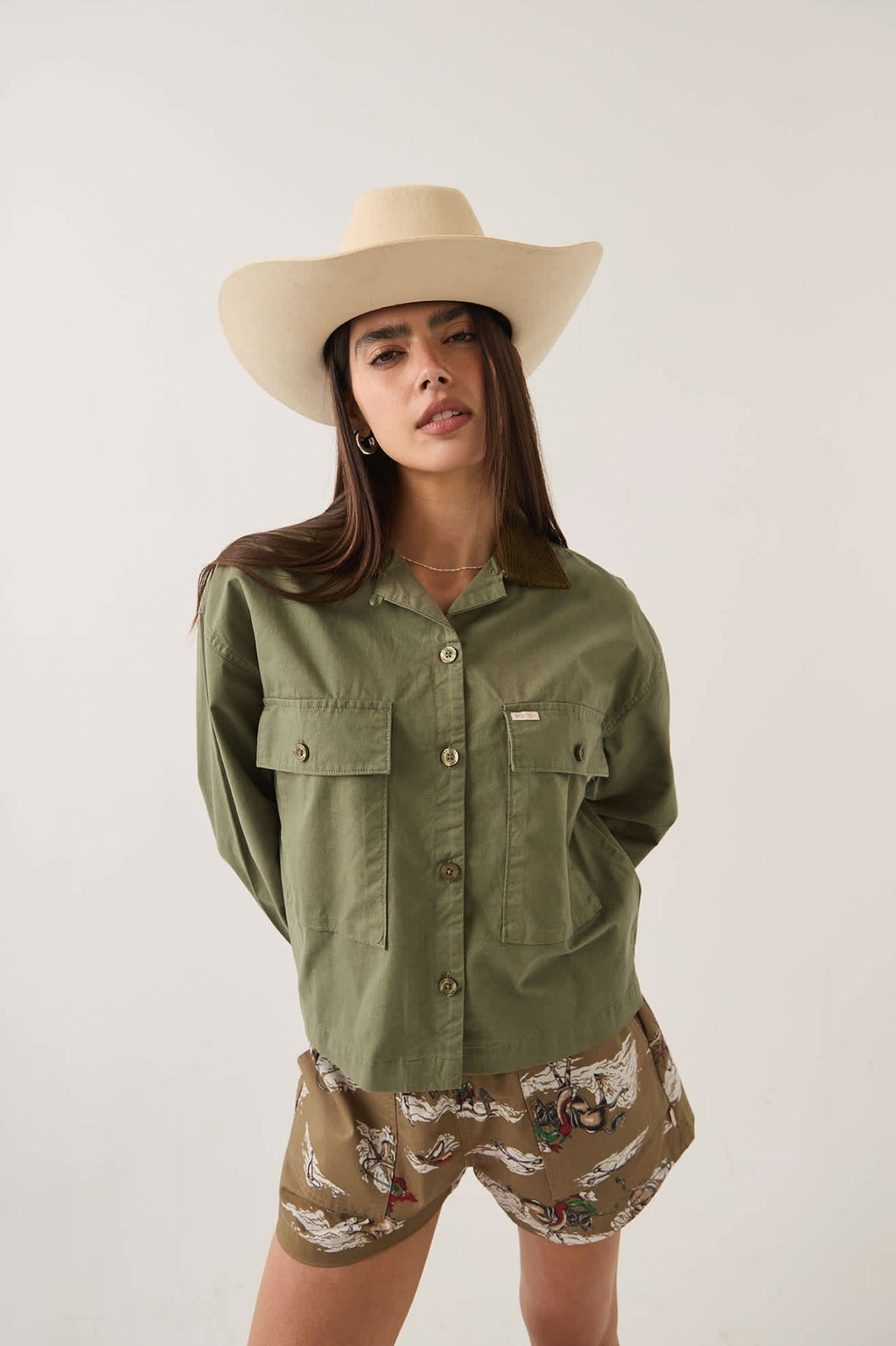 Utopia Overshirt - Washed Olive Surplus