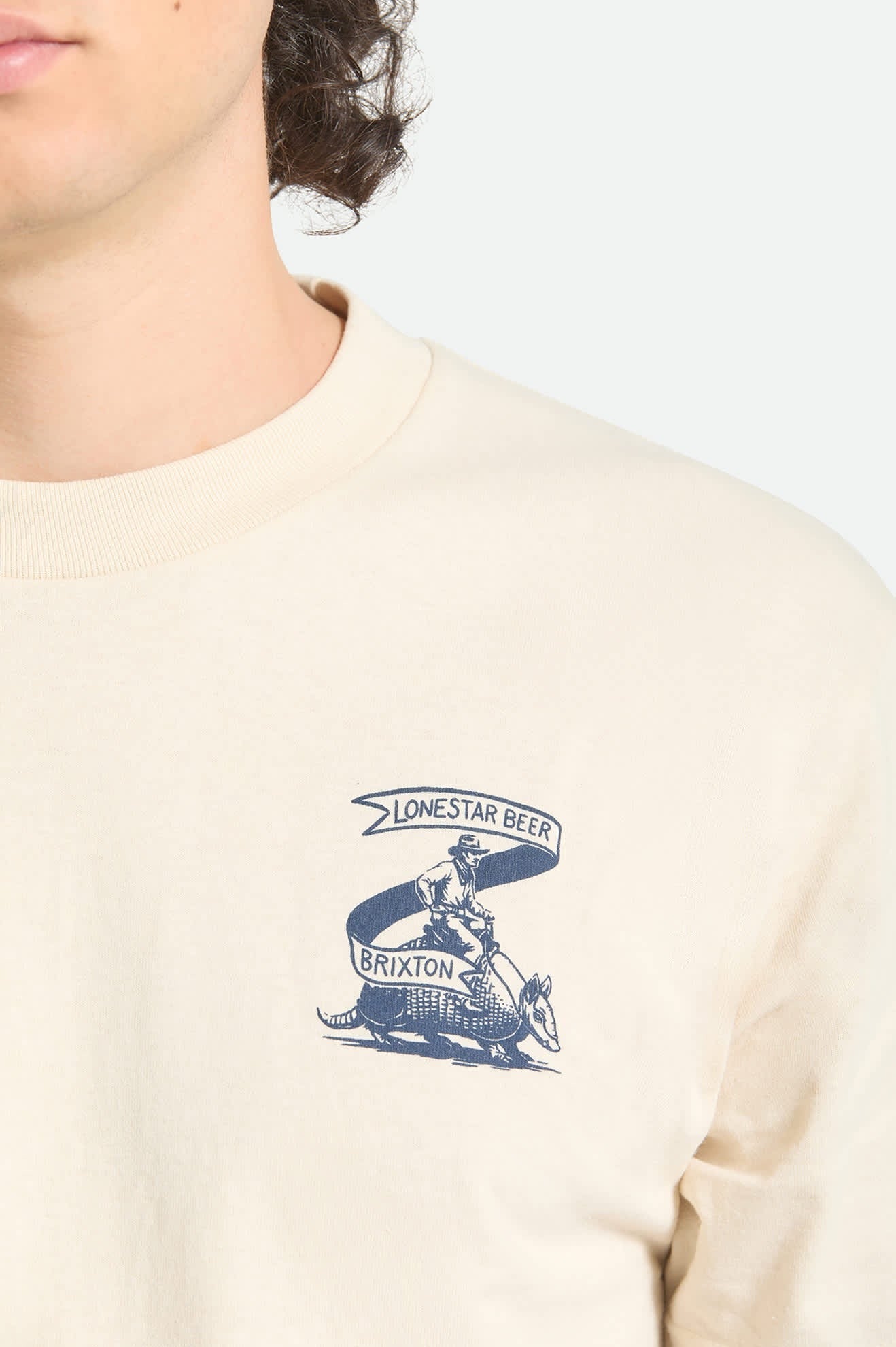 Lone Star Armadillo Short Sleeve Standard T-Shirt - Cream