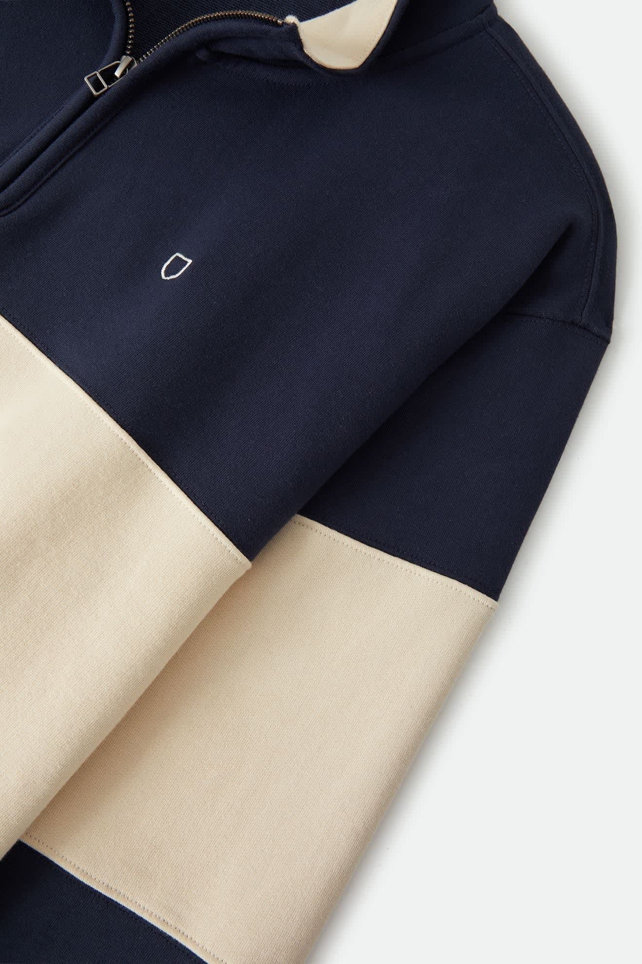 Danville Quarter Zip Fleece - Navy/Whitecap