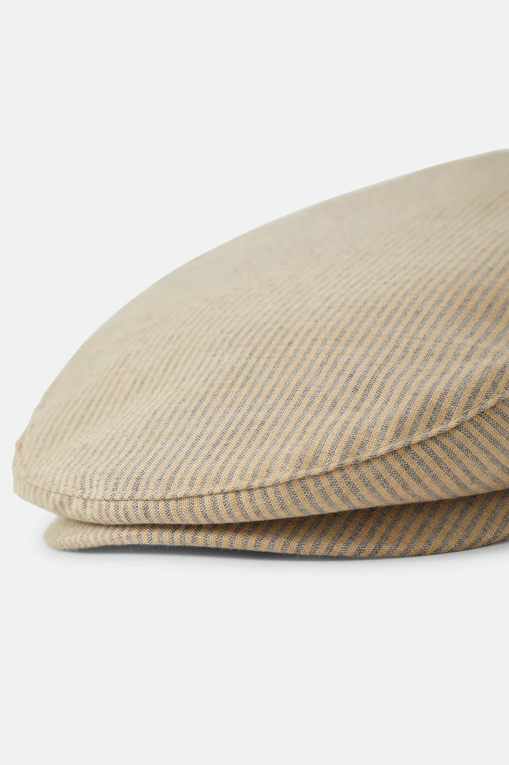 Hooligan Flat Cap - Khaki Stripe/Washed Black