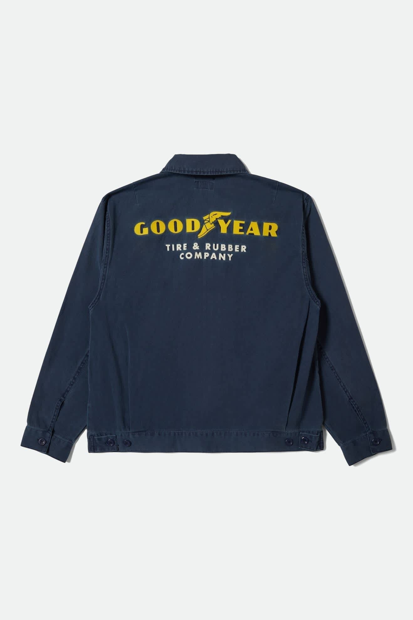 Goodyear Trademark Lightweight Coaches Jacket - Washed Navy