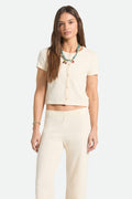 The Alice Button Down Short Sleeve Shirt - Whitecap