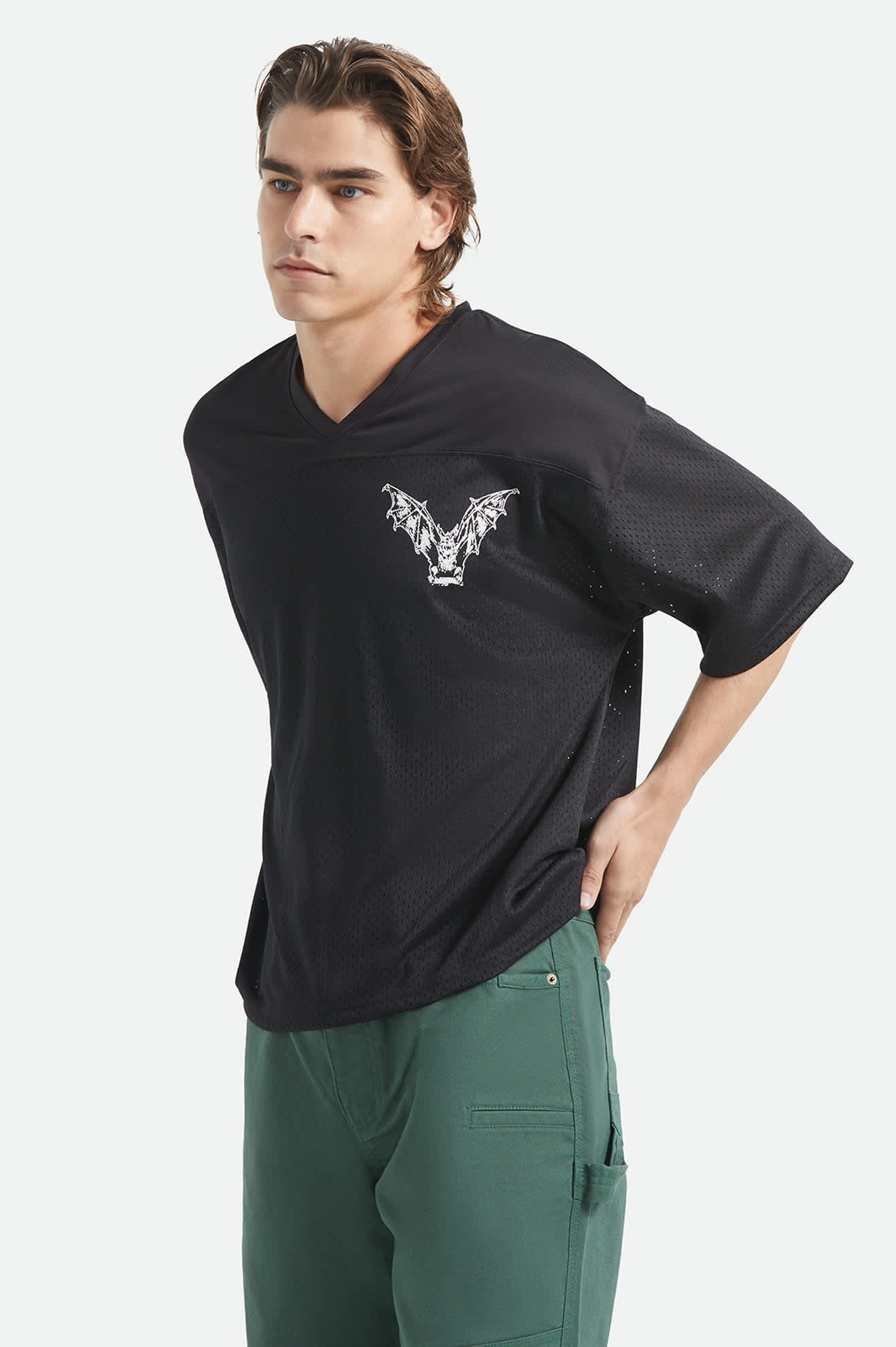 Baggy Mesh Practice Jersey - Black/White Chippa