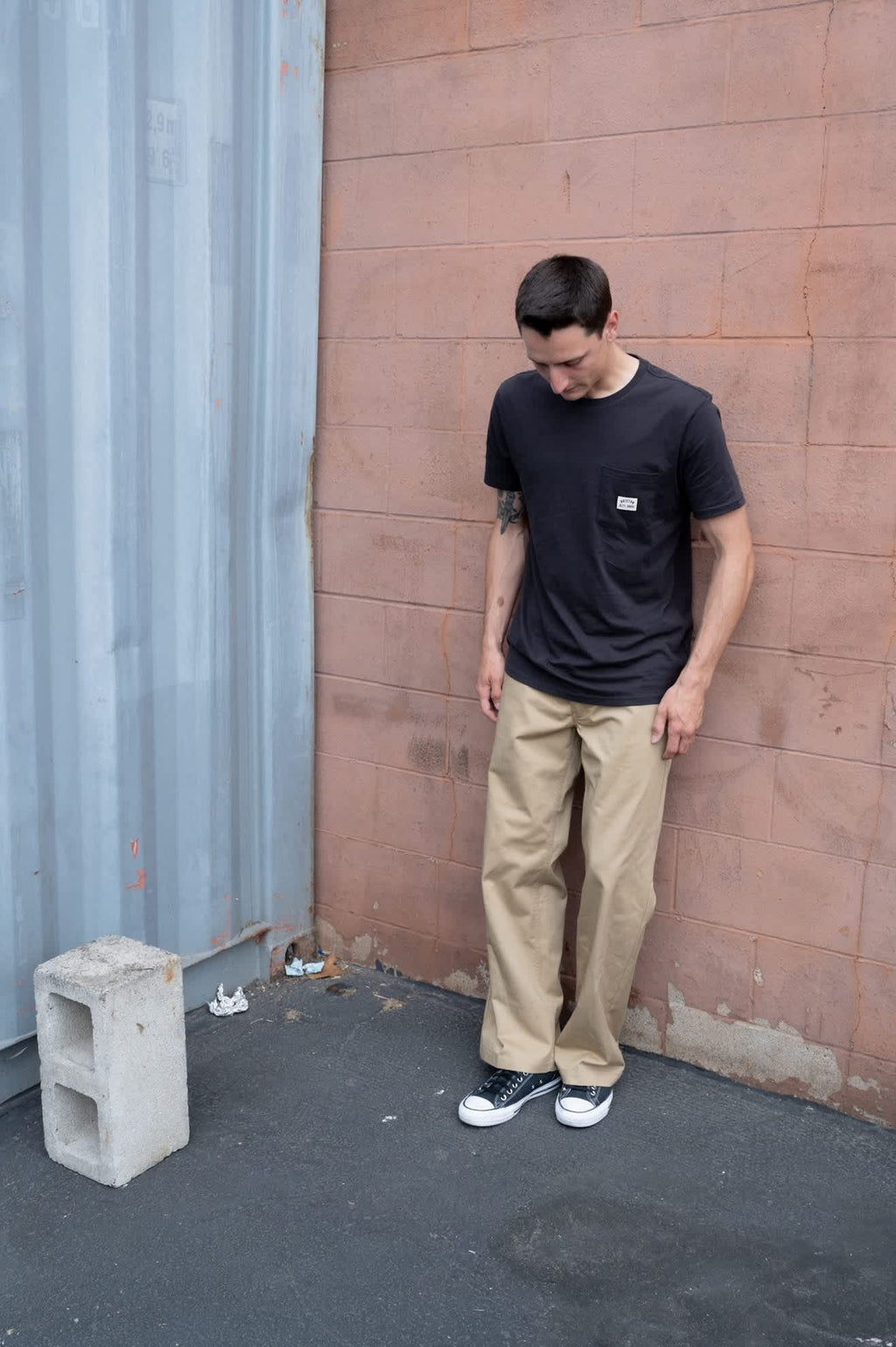 Woodburn Short Sleeve Tailored Pocket T-Shirt - Black