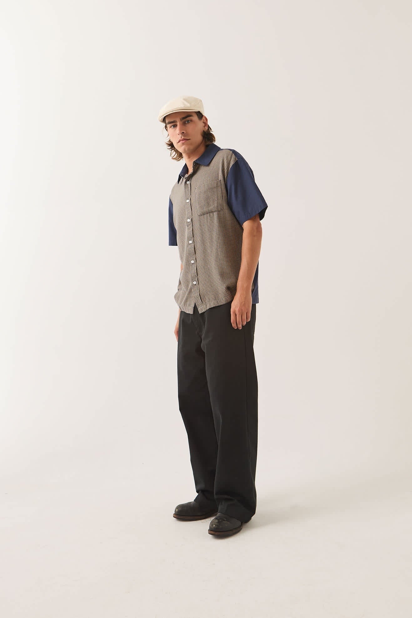 Cru Shirt - Classic Navy Color Blocked