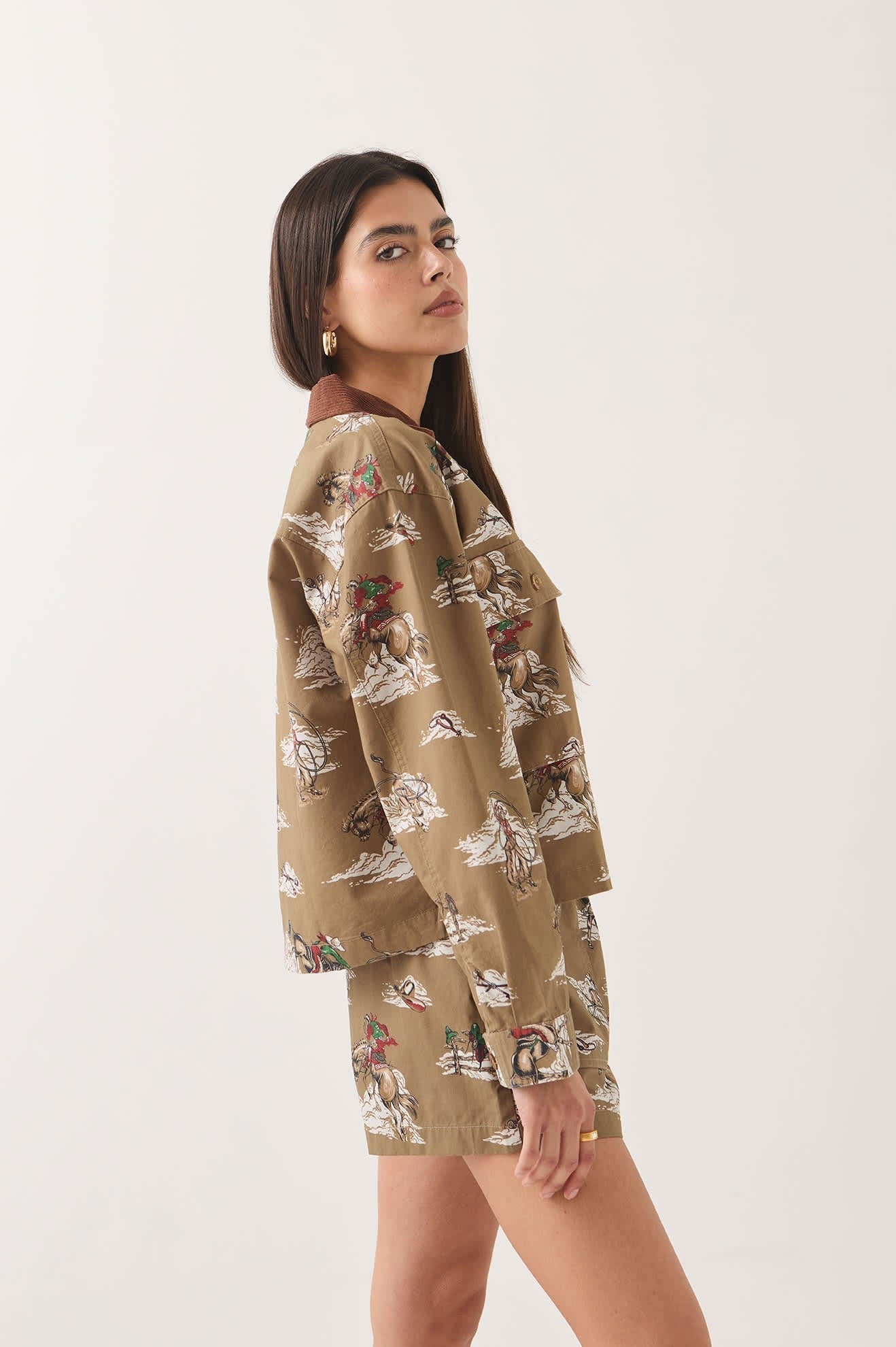 Utopia Overshirt - Mid Century Cowboy Print