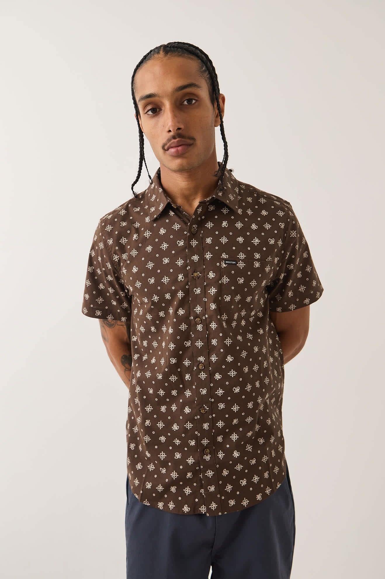 Charter Print Shirt - Walnut Brown Bandana
