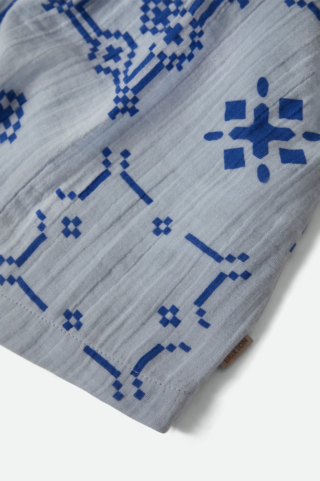 The Tie Dress - Aura Blue Tile Print