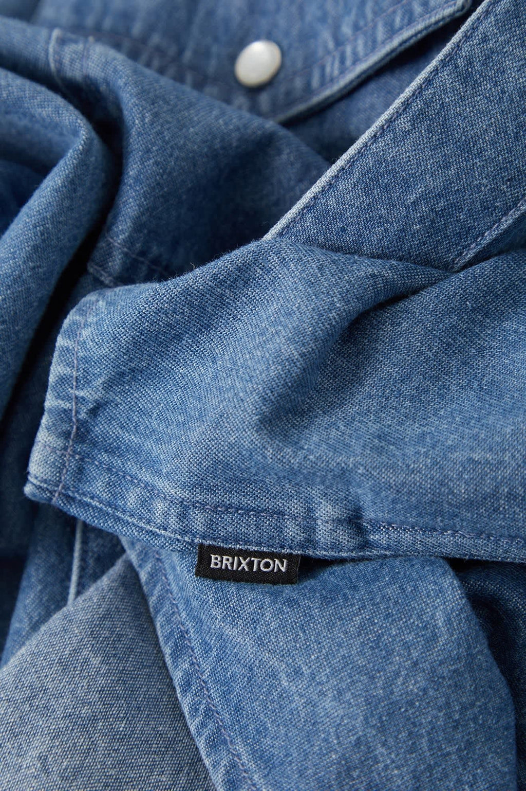 Waylon Lightweight Overshirt - Medium Wash Chambrey