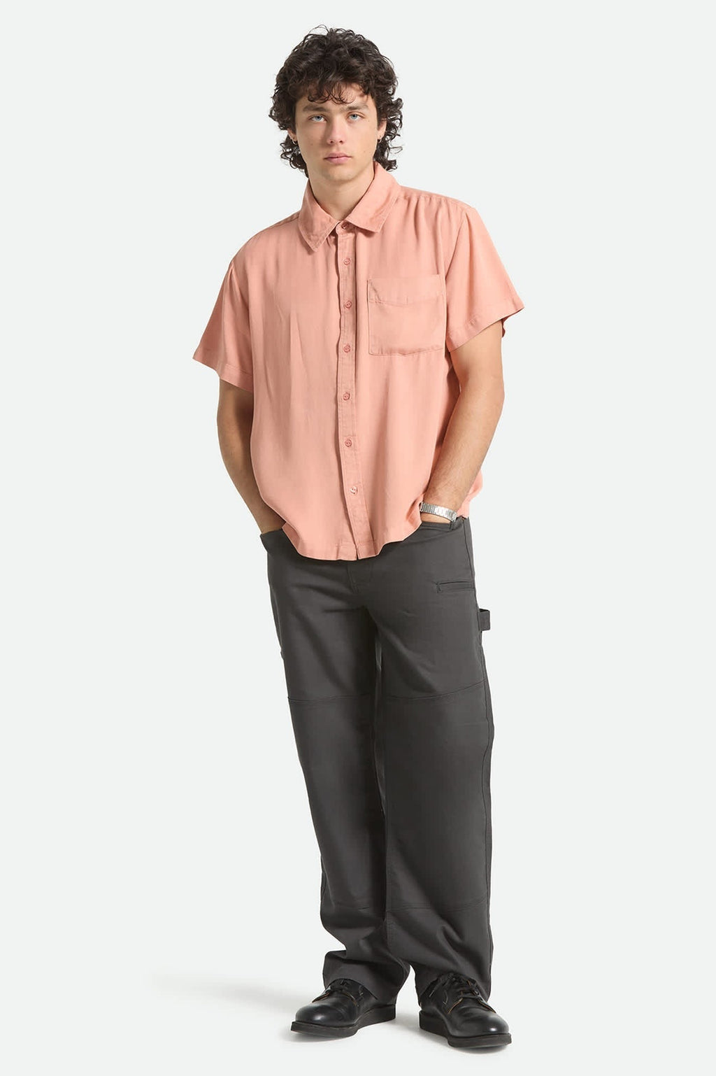 Cooling Comfort Short Sleeve Shirt - Silver Pink