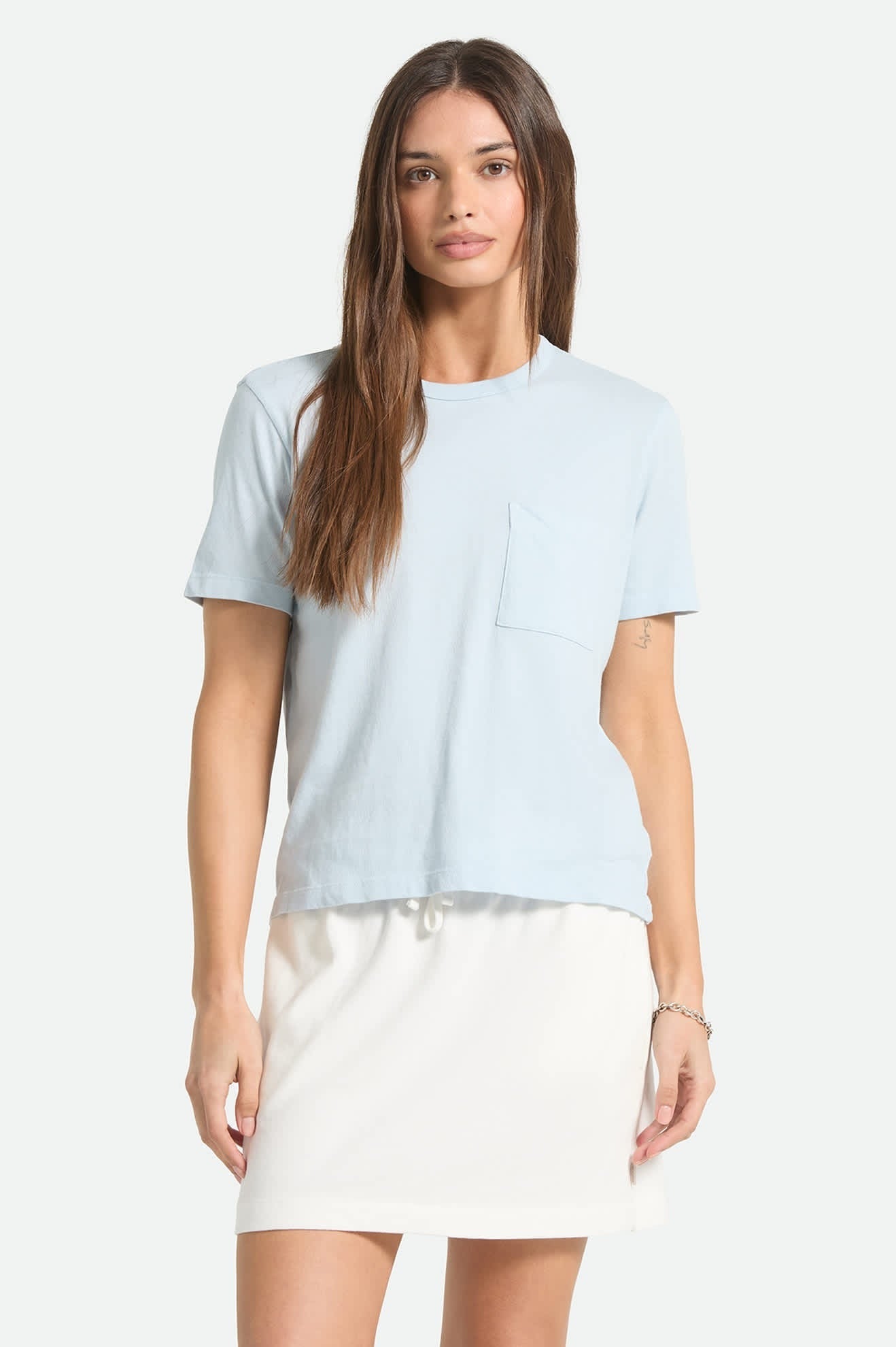Carefree Organic Garment Dye Perfect T-Shirt - Blue Aura