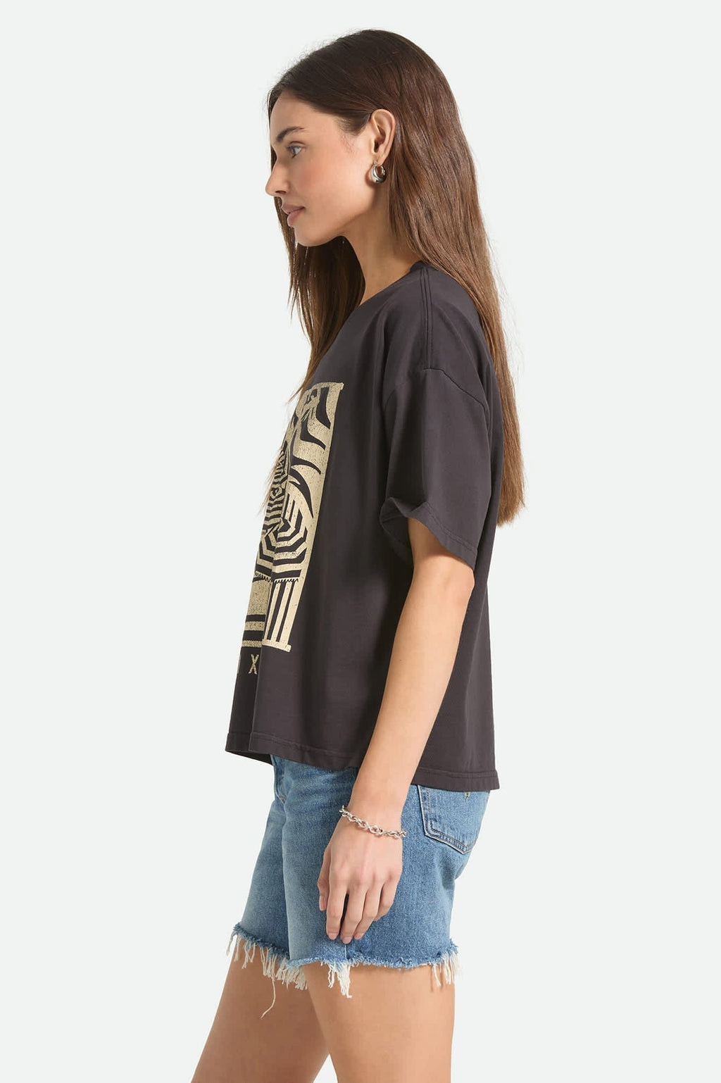 Poolside Boxy Crew T-Shirt - Washed Black