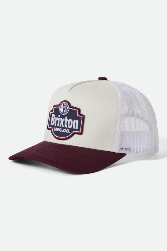 Genuine Quality Netplus Trucker Hat - Off White/Port