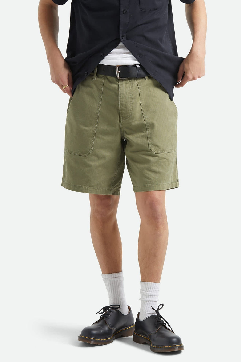 Surplus Vintage Wash Herringbone Short - Washed Olive Green