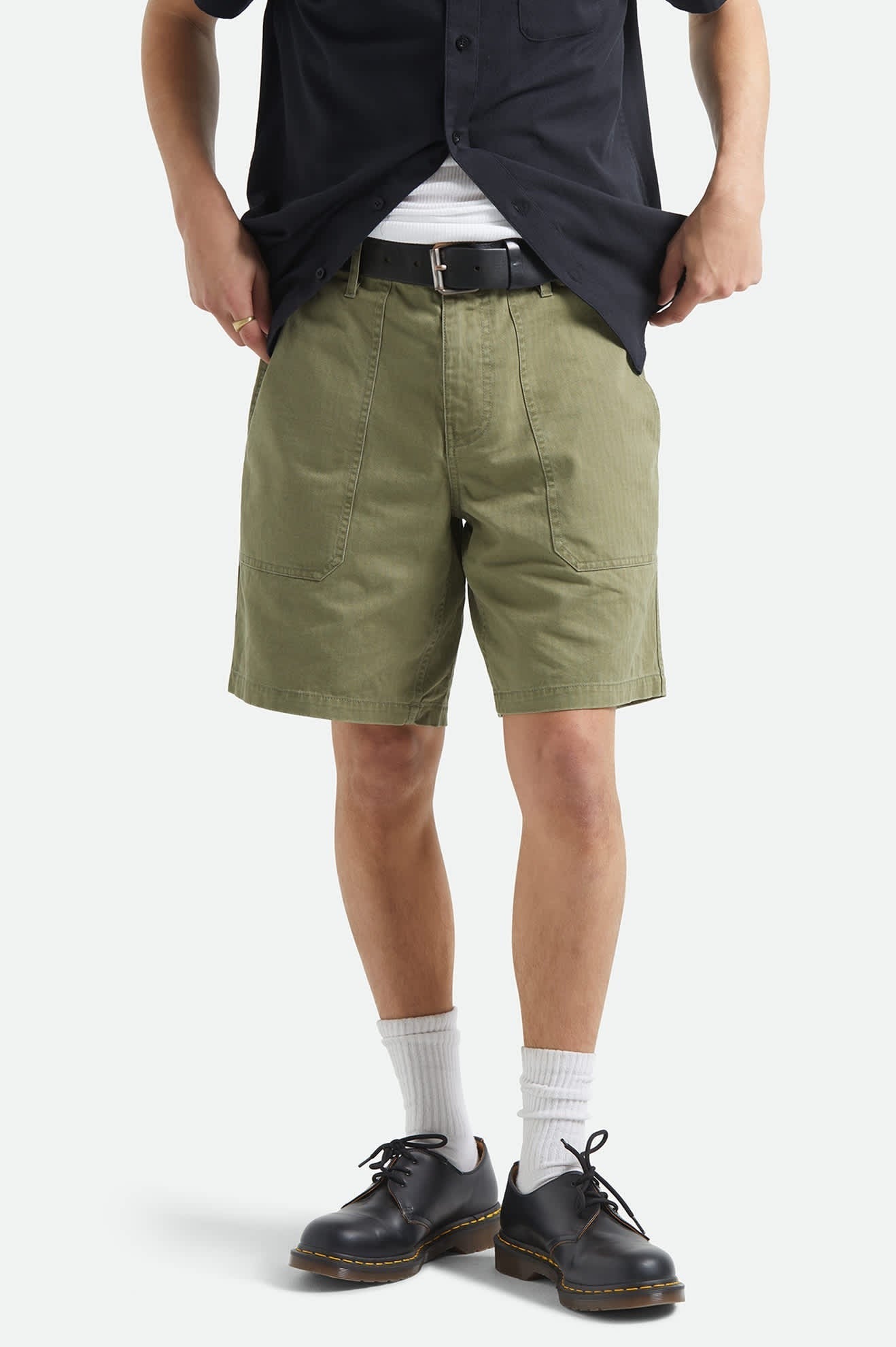 Surplus Vintage Wash Herringbone Short - Washed Olive Green