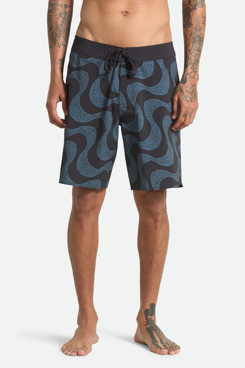 Blitz Boardshort 19" - Black/Future Grey Warped Tile