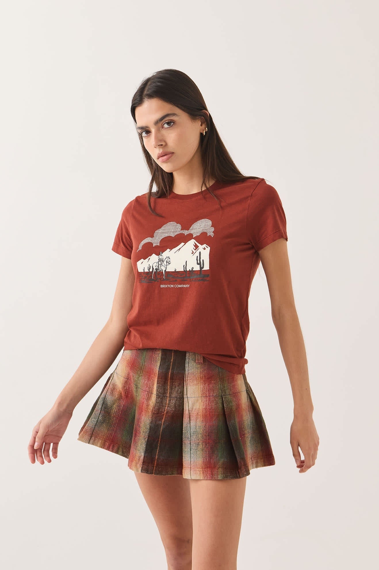 Great Springs Slim Crew T-Shirt - Dark Brick