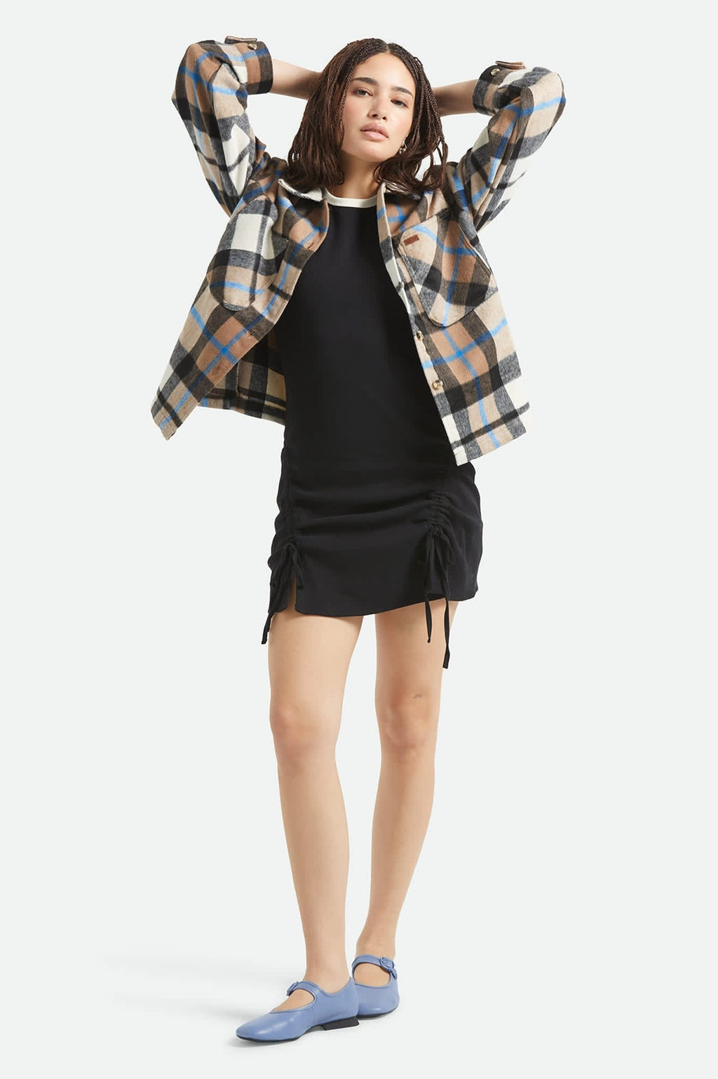 Bowery Women's Soft Brushed Flannel - Washed Black/Sand