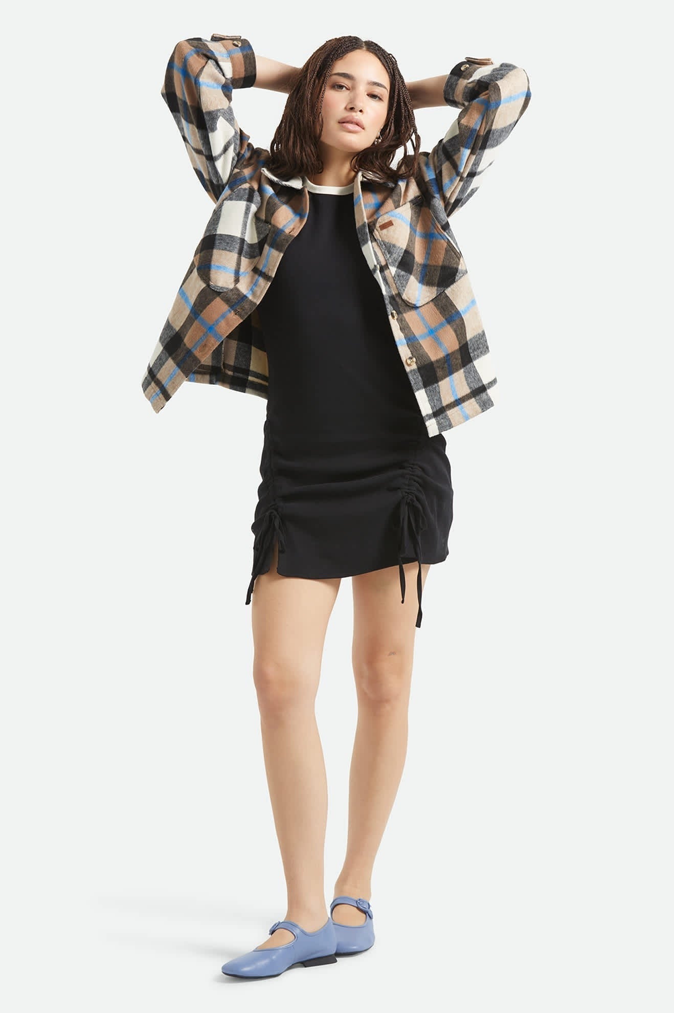 Bowery Women's Soft Brushed Flannel - Washed Black/Sand
