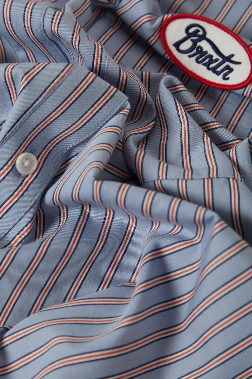 Builders Olson Short Sleeve Shirt - Blue Aura Stripe