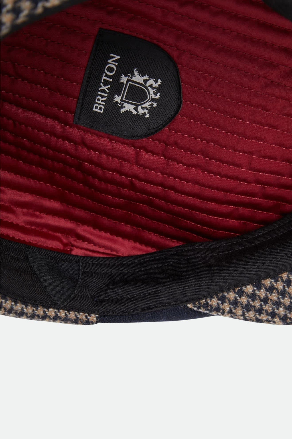 Hooligan Flat Cap - Navy/Sand Houndstooth