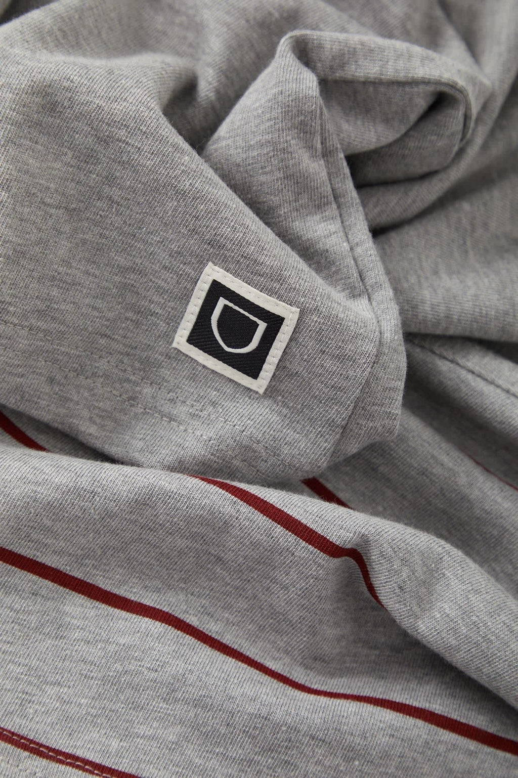 Brixton Football T-Shirt - Heather Grey/Maroon