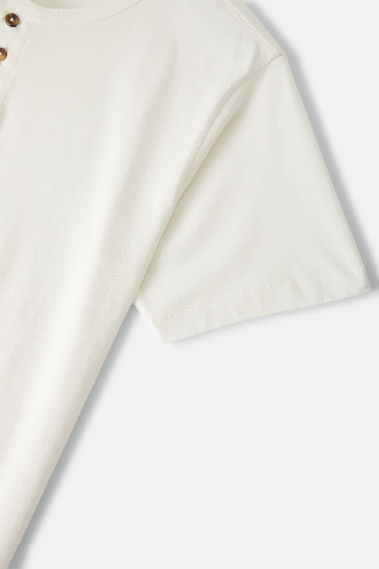 Brixton Baseline Henley T-Shirt - Off White Vintage Wash