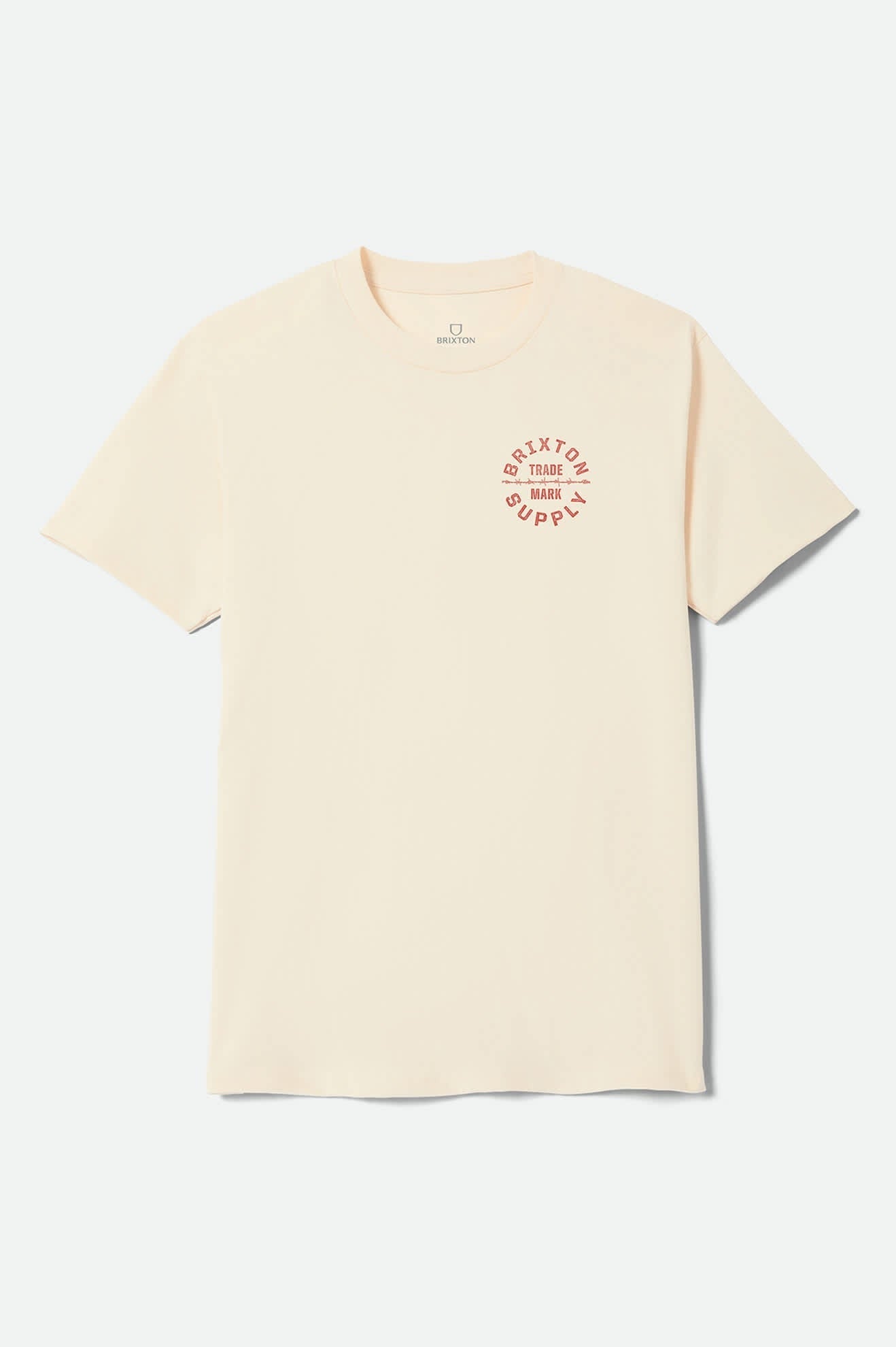 Oath V Standard T-Shirt - Cream/Brick Red
