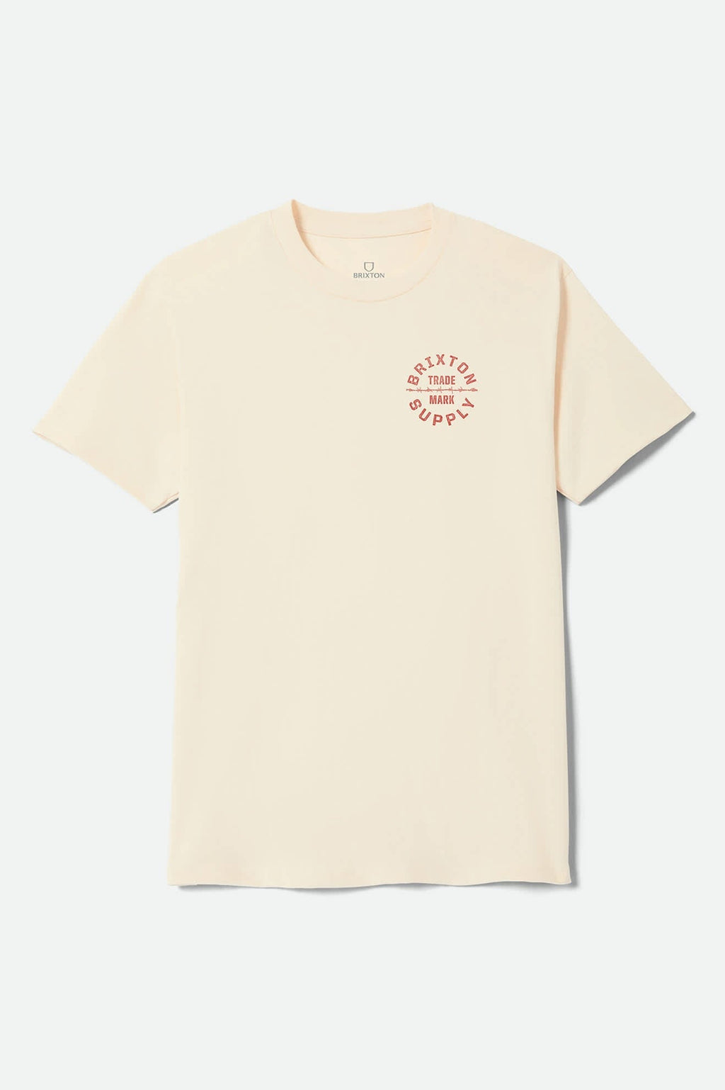 Oath V Standard T-Shirt - Cream/Brick Red