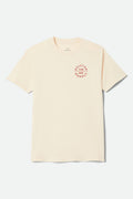Oath V Standard T-Shirt - Cream/Brick Red