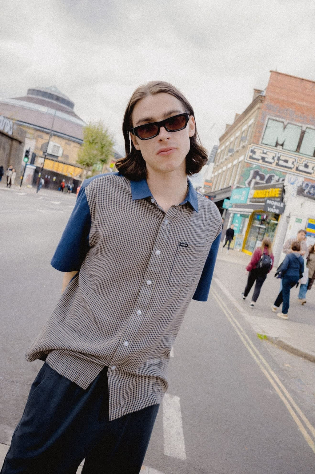 Cru Shirt - Classic Navy Color Blocked