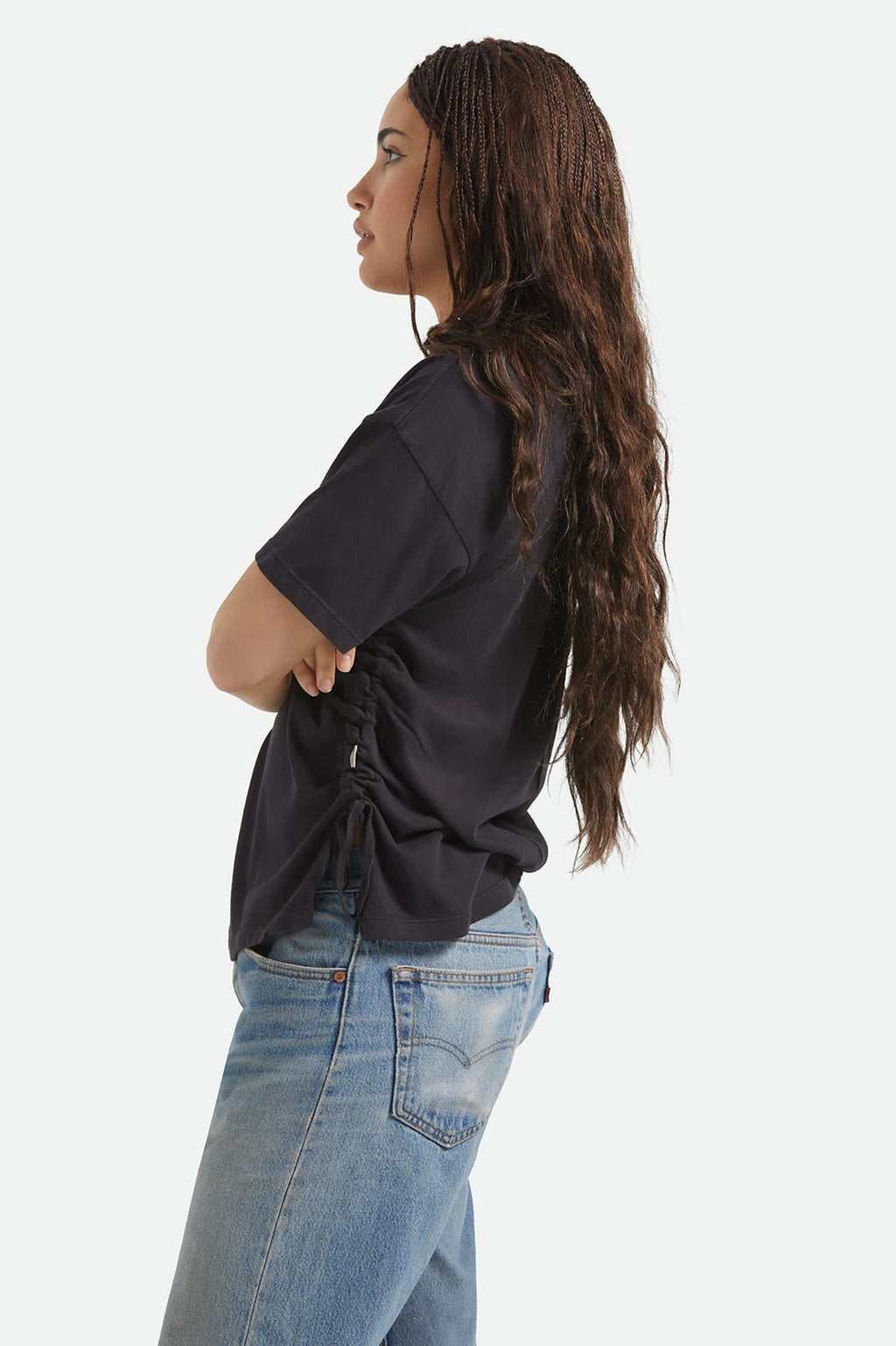 Carefree Organic Garment Dye Cinch T-Shirt - Black