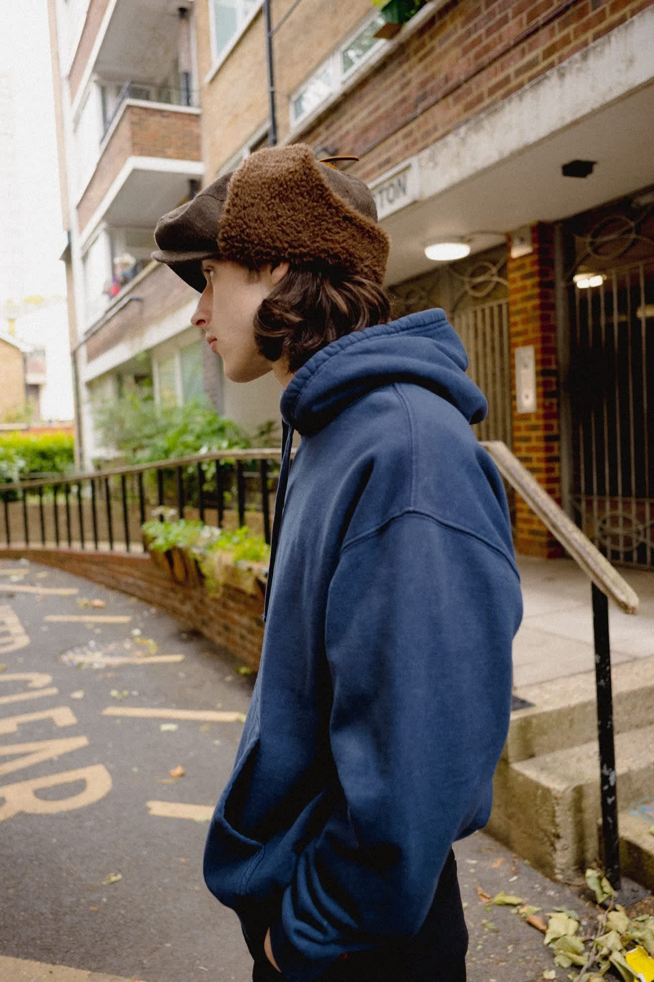 Barrel Earflap Snap Cap - Brown/Brown Tweed