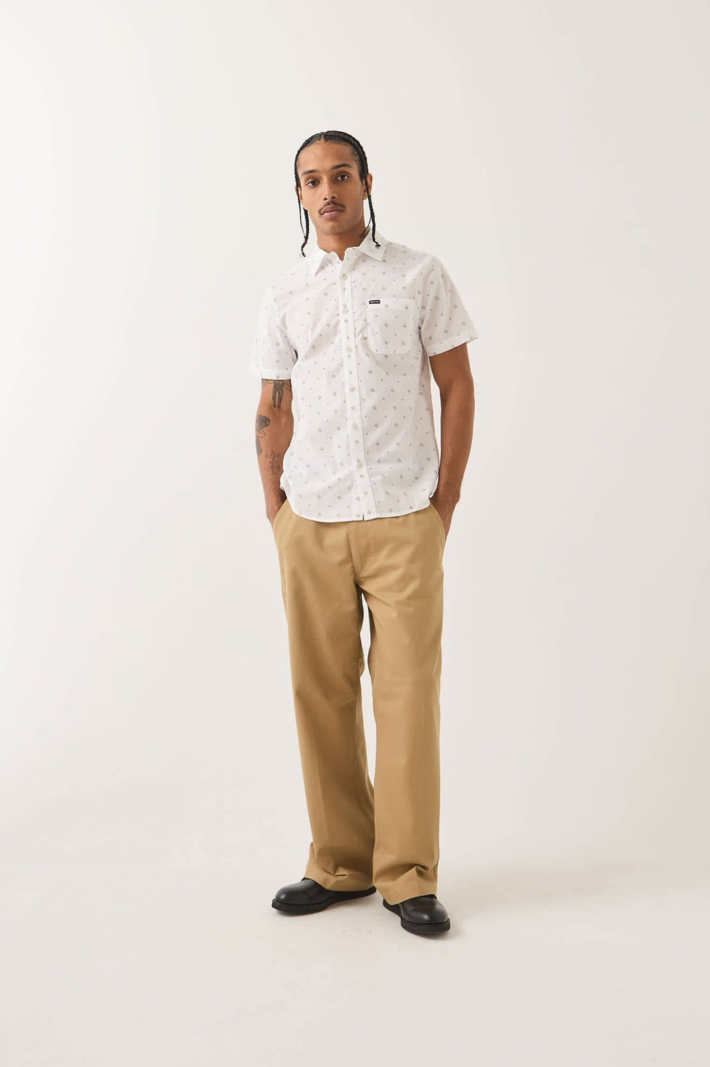 Charter Print Shirt - White/Geo