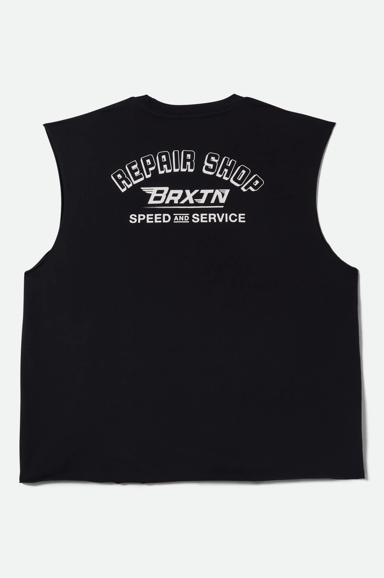 Free Muscle Tank Top - Black Worn Wash