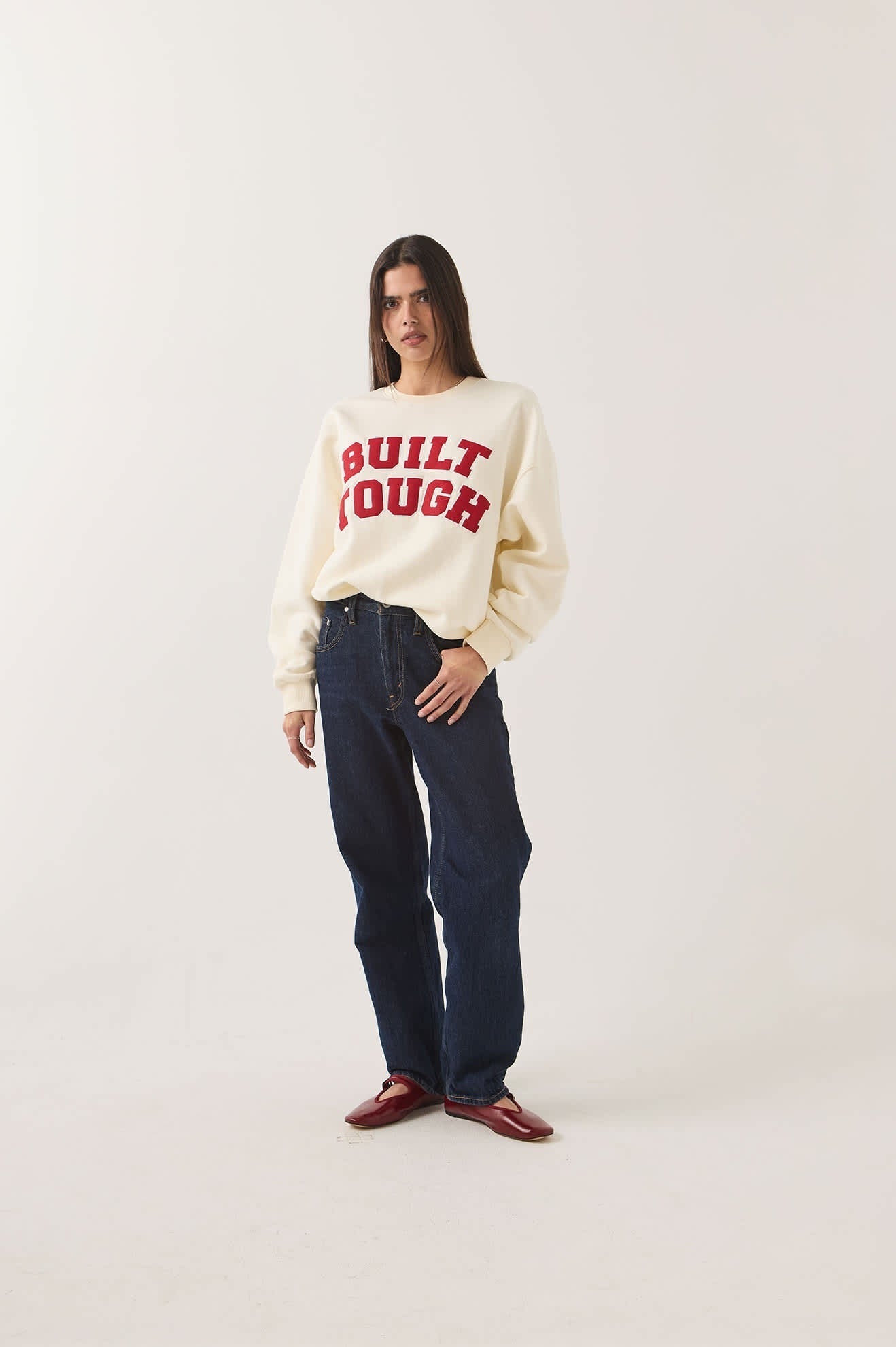 Ford Built Tough Crew Fleece - Wimbledon White