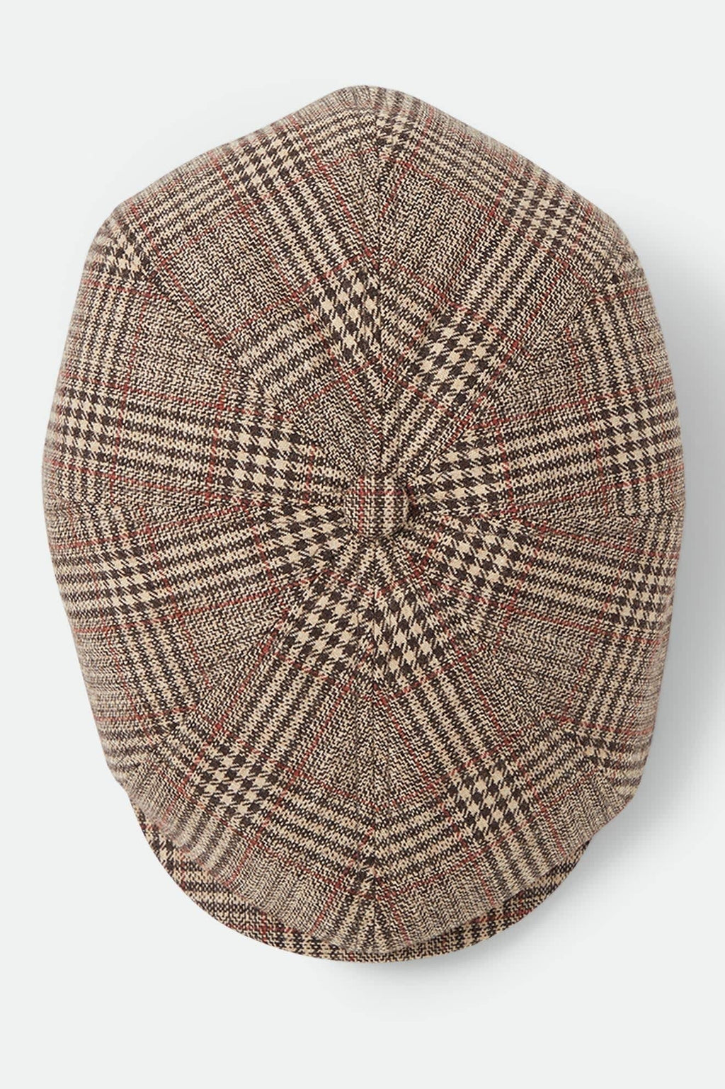 Brood Newsboy Cap - Brown/Tan/Red Plaid